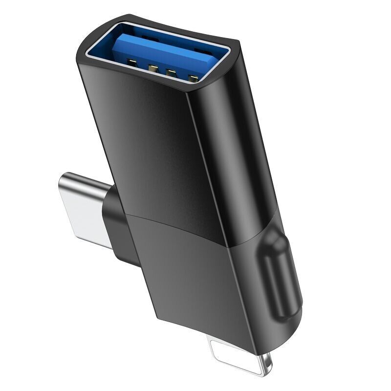 Convertisseur de connecteur adaptateur Lightning/USB-C mâle vers USB-A 3.0 femelle Convertisseur de connecteur adaptateur Lightning/USB-C mâle vers USB-A 3.0 femelle